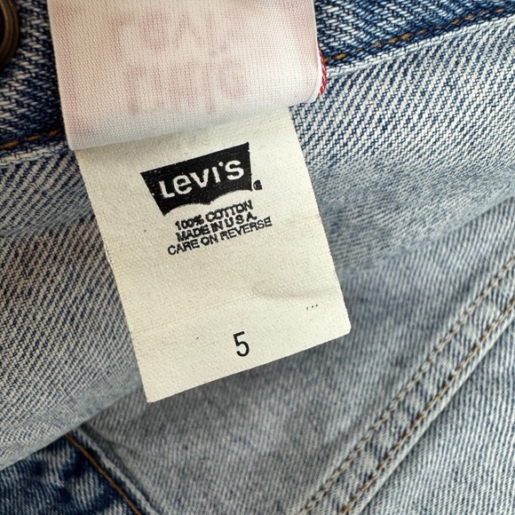 Vintage Little Levi's Orange Tab Kids Size 5 Denim Trucker Jacket Made in USA - Picture 10 of 11